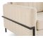 Canapé Droit Convertible 3 Places Ercolano En Velours Beige