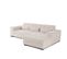 Canapé Angle Droit Convertible 4 Places Vermont En Velours Côtelé Beige