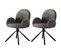 Narla - Lot De Deux Fauteuils Rotatifs - En Tissu Bouclette Gris