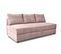 Canapé Droit Convertible 3 Places Lucina En Velours Rose