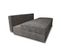 Canapé Droit Convertible 3 Places Lucina En Velours Gris Foncé