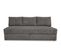 Canapé Droit Convertible 3 Places Lucina En Velours Gris Foncé