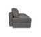 Canapé Droit Convertible 3 Places Lucina En Velours Gris Foncé