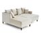 Canapé Angle Gauche Convertible 4 Places Flamingo En Velours Beige