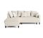 Canapé Angle Gauche Convertible 4 Places Flamingo En Velours Beige