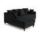 Canapé Angle Gauche Convertible 4 Places Flamingo En Velours Noir