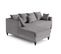 Canapé Angle Gauche Convertible 4 Places Flamingo En Velours Gris