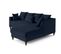 Canapé Angle Droit Convertible 4 Places Flamingo En Velours Bleu