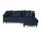 Canapé Angle Droit Convertible 4 Places Flamingo En Velours Bleu