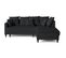 Canapé Angle Droit Convertible 4 Places Flamingo En Velours Noir