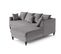 Canapé Angle Droit Convertible 4 Places Flamingo En Velours Gris