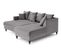 Canapé Angle Droit Convertible 4 Places Flamingo En Velours Gris