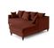 Canapé Angle Droit Convertible 4 Places Flamingo En Velours Terracotta