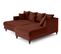 Canapé Angle Droit Convertible 4 Places Flamingo En Velours Terracotta