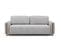 Canapé Droit Convertible 3 Places Glendale En Tissu Bouclette Gris