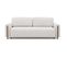 Canapé Droit Convertible 3 Places Glendale En Tissu Bouclette Beige