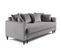 Canapé Droit Convertible 3 Places Flamingo En Velours Gris