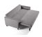 Canapé Droit Convertible 3 Places Flamingo En Velours Gris