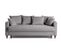 Canapé Droit Convertible 3 Places Flamingo En Velours Gris