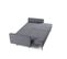 Canapé Droit Convertible 3 Places Charlie En Tissu Gris