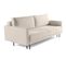 Canapé Droit Convertible 3 Places Charlie En Tissu Beige