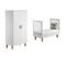 Lit Évolutif 70x140 Et Armoire 2 Portes Lounge - Blanc