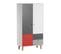 Armoire 2 Portes Concept - Rouge