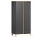 Lit Bébé 60x120 Et Armoire 2 Portes Altitude - Gris