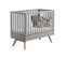 Lit Bébé 60x120 Et Commode à Langer Nautis - Gris