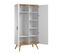 Lit Bébé 60x120 Et Armoire 2 Portes Nautis - Blanc