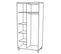 Armoire 2 Portes Simple - Gris