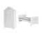 Lit Évolutif 70x140 Et Armoire 2 Portes Marsylia Mdf - Blanc