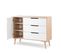 Lit Bébé 60x120 Et Commode à Langer Sofie - Hêtre Et Blanc