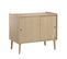 Commode 2 Portes Coulissantes Retro - Bois