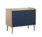 Commode 2 Portes Coulissantes Retro - Bois Bleu