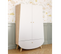 Lit Bébé 60x120 Et Armoire Cocon - Blanc Et Hêtre