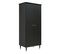 Commode 3 Tiroirs Et Armoire 2 Portes Cloe - Noir Mat