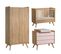 Chambre Complète 60x120 Vintage - Bois Rose