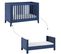 Lit Évolutif 70x140 Et Commode 3 Tiroirs Milenne - Bleu