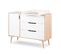 Chambre Complète Lit Bébé 60x120 - Commode à Langer - Armoire 3 Portes Sofie - Blanc