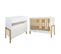 Lit bébé 60x120 Et Commode 3 Tiroirs Victor - Blanc Et Chêne