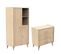 Commode 3 Tiroirs Et Armoire 2 Portes Arty - Bois