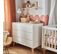 Commode 3 Tiroirs Swing - Blanc Et Bois