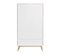 Armoire 2 Portes 1 Tiroir Swing - Blanc Et Bois