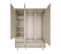 Armoire 3 Portes 3 Tiroirs Babushka - Olive