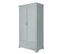 Armoire 2 Portes 1 Tiroir Melody - Gris