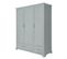 Armoire 3 Portes 2 Tiroirs Melody - Gris