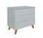 Commode 3 Tiroirs Zara - Gris