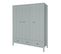 Armoire 3 Portes 2 Tiroirs Allpin - Gris