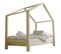 Lit Cabane 90x200 Sommier Inclus Pieds 10 Cm Susan - Bois